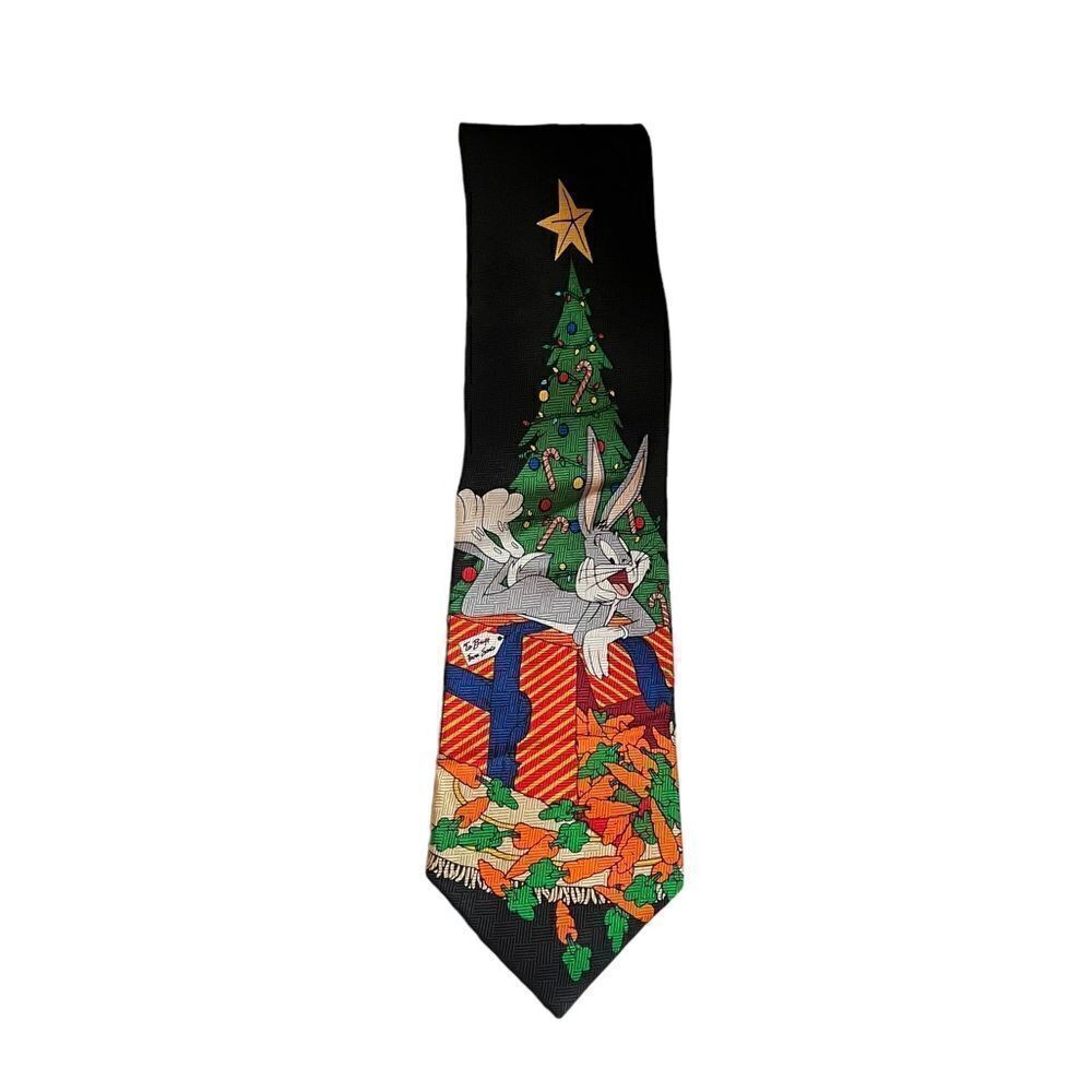 Loony‎ tunes bugs bunny 100% silk Christmas tie